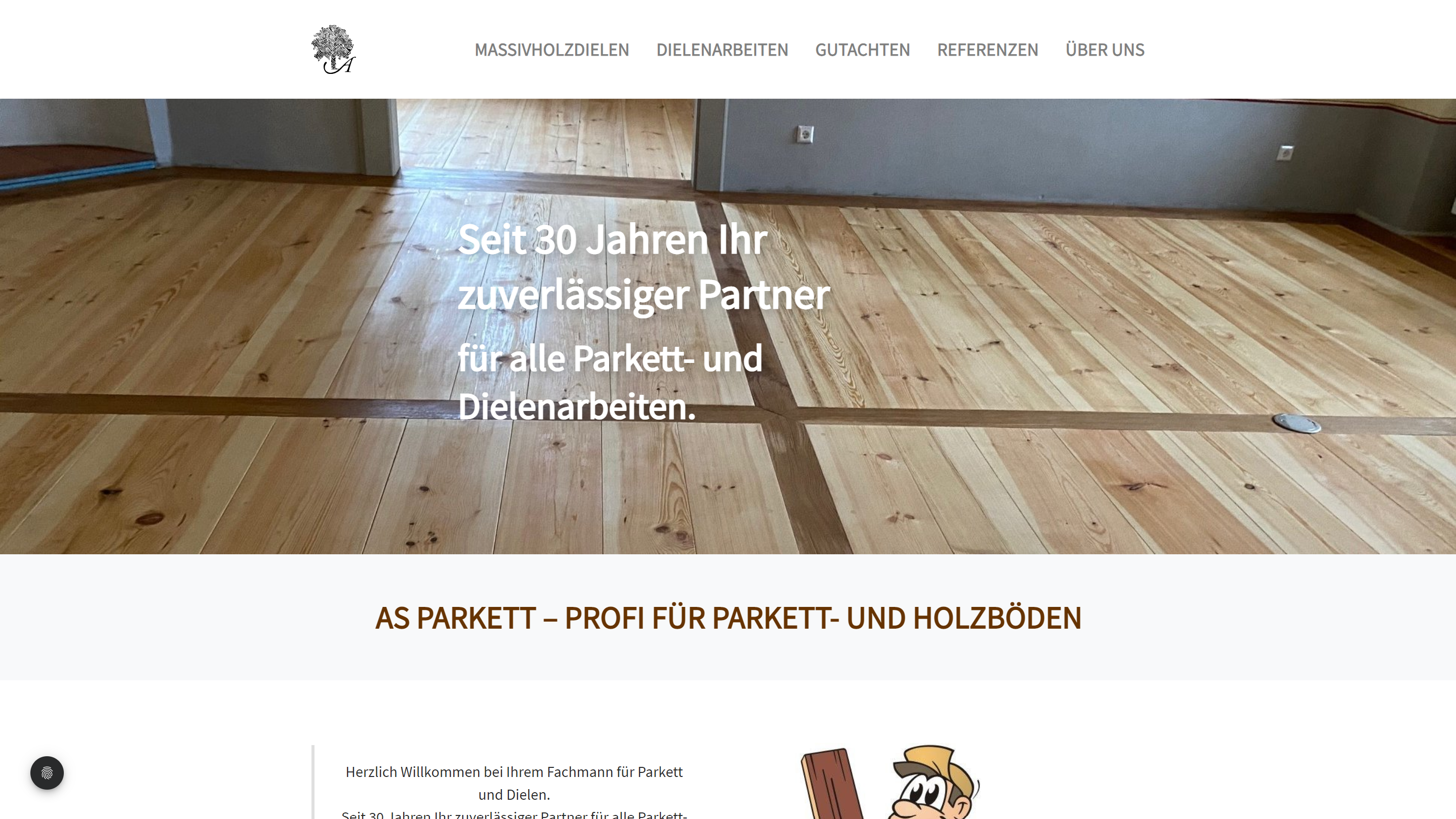 Handwerker Homepage von AS Parkett