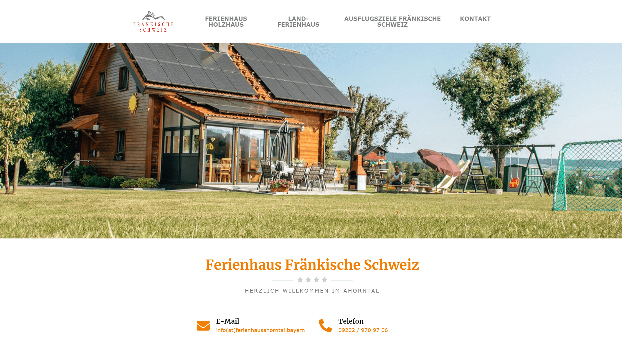 Füßmann Ferienhäuser im Ahorntal in der schönen Fränkische Schweiz